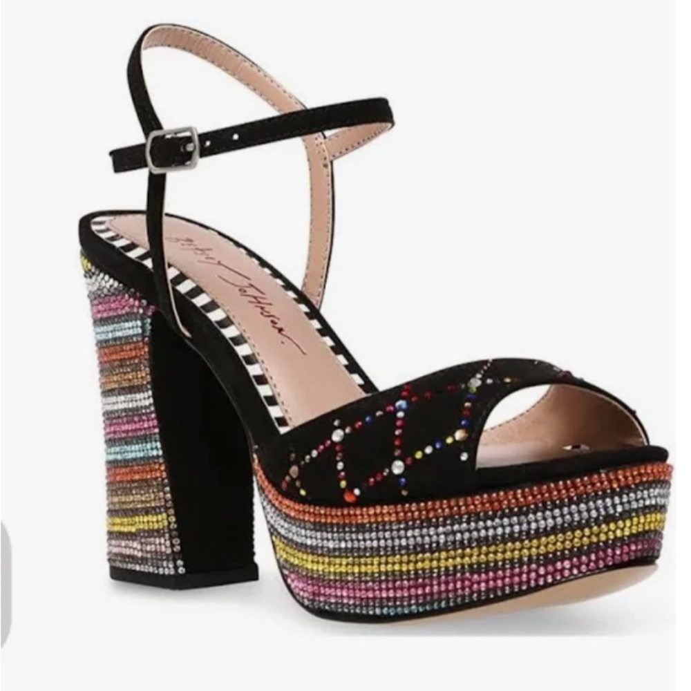 Betsey Johnson Rhinestone Platform Heel